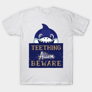 Allison - Funny Kids Shark - Personalized Gift Idea - Bambini T-Shirt